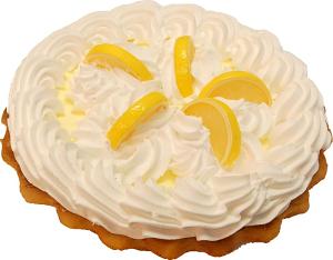 Lemon Cream Artificial Pie with cream