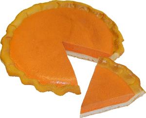 Pumpkin Pie Plain Artificial Pie with Slice Fragranced