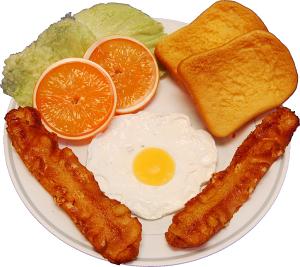 Fried Egg and Bacon Plate Fake Food 