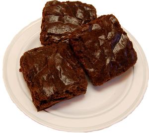 Chocolate Fake Brownies 3 Pack Plate
