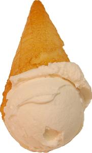 Vanilla Scoop Fake Ice Cream Waffle Cone B