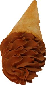 Chocolate Swirl Fake Ice Cream Waffle Cone B