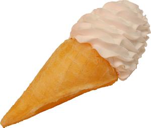 Vanilla Swirl Fake Ice Cream Waffle Cone