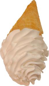 Vanilla Swirl Fake Ice Cream Waffle Cone B