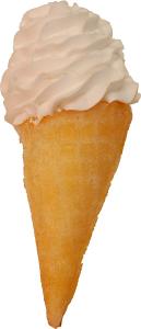 Vanilla Swirl Fake Ice Cream Waffle Cone C