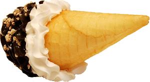 Vanilla Chocolate Swirl Spill fake Ice Cream Waffle Cone B
