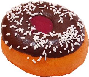 Large Chocolate Fake Jelly Doughnut Soft Touch