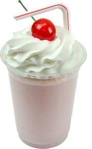 Strawberry Fake Food Milkshake Plastic Cup