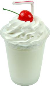 Vanilla Fake Food Milkshake Plastic Cup