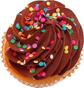 Chocolate Sprinkle Fake Cupcake top