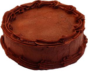 Fake Dark Chocolate Cake Blank 9 inch