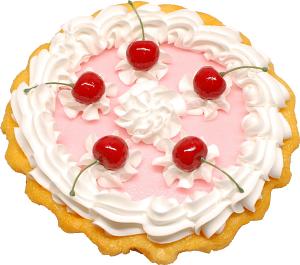 Cherry Cream Artificial Pie Top