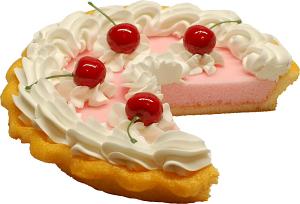 Cherry Cream Artificial Pie Slice Slice B