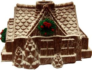 Christmas gingerbread house fake food a